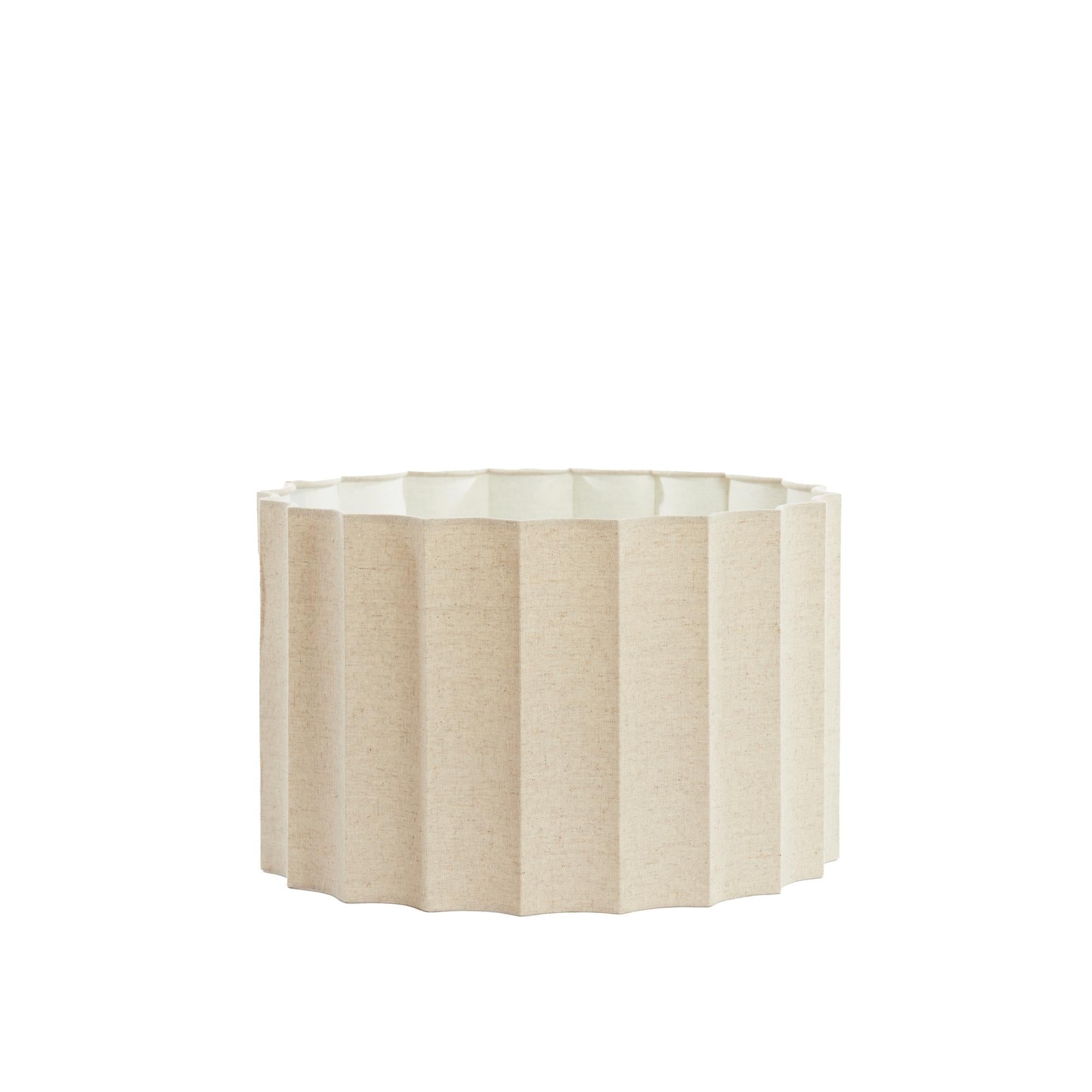 Cilinder lampenkap Disli in Crème - 35x35x22cm